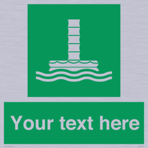 Custom sign safe condition Evacuation chute 